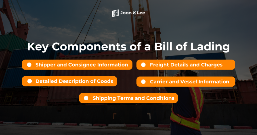 Key Components of a Bill of Lading